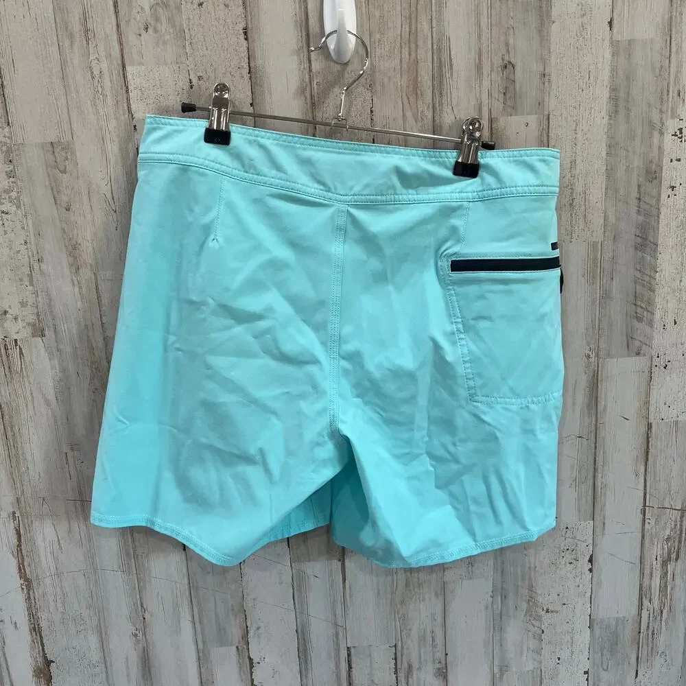 Quiksilver Teal Highline Surfsilk Lined Swim Hybrid Shorts Mens Size 30
